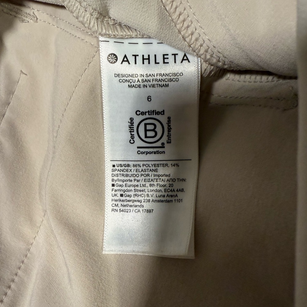 Athleta High-Rise Cropped Straight Pants in Light Beige - Picture 14 of 16